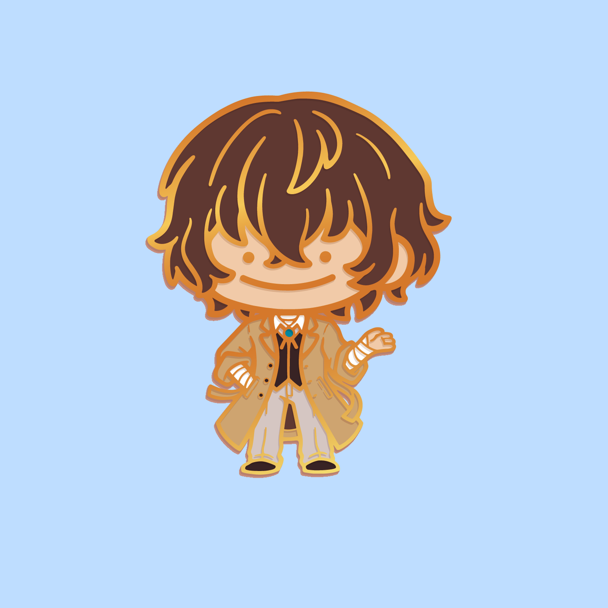 Dazai Osamu enamel pin – magicalmaidens