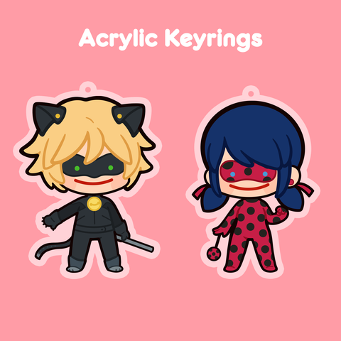 [PREORDER] Ladybug & Cat Noir Keychains